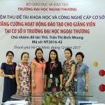 Nghiệm thu chính thức đề tài “Tăng cường hoạt động đào tạo cho giảng viên tại Cơ sở II trường đại học Ngoại thương”