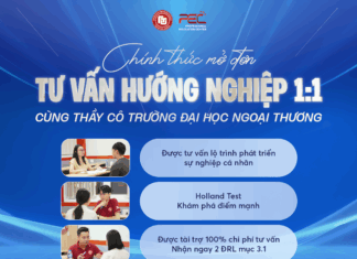 Mở đơn đăng ký tư vấn hướng nghiệp 1:1 cùng Thầy cô Trường Đại học Ngoại thương